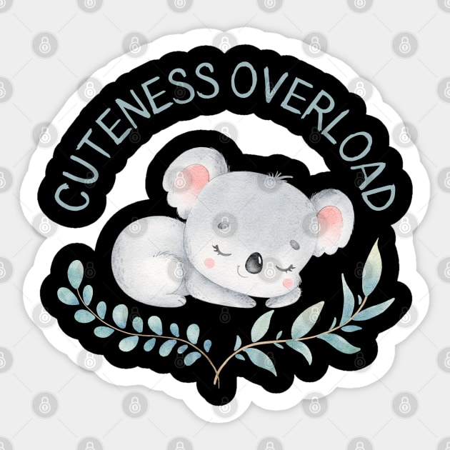 Cuteness overload cutest baby koala for kids and babies Sticker by BoogieCreates